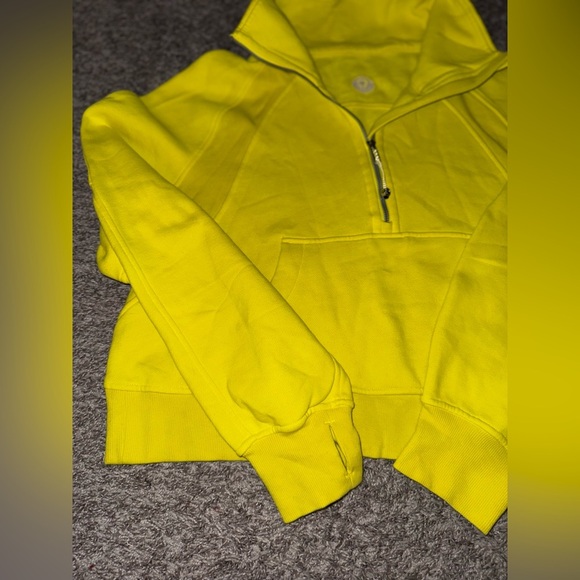 Women’s Lululemon Scuba Funnel Half-Zip Sonic Yellow Size Size M/L - Picture 4 of 16